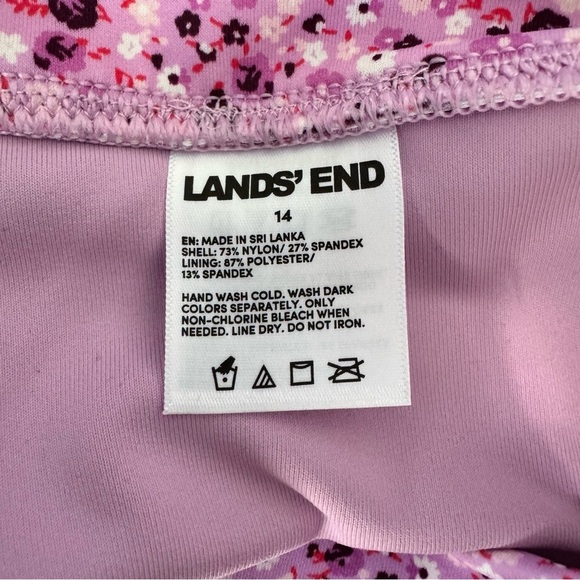 Land's End Swimsuit Set Tugless Tankini Scallop Trim  high waisted bottoms - Picture 11 of 12